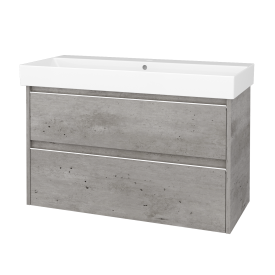 Skříňka pod umyvadlo BONO SZZ2 100 (umyvadlo Glance)  - D15 Nebraska - D17 Colorado