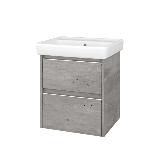 Skříňka pod umyvadlo BONO SZZ2 55 (umyvadlo Q)  - D15 Nebraska - D16 Beton tmavý