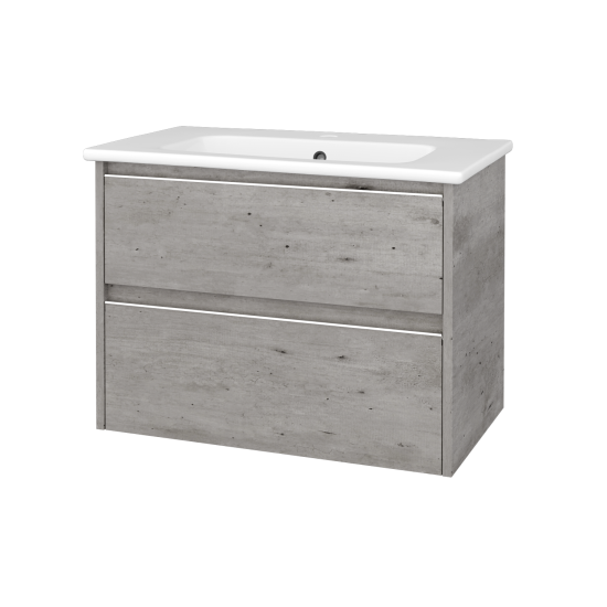 Skříňka pod umyvadlo BONO SZZ2 80 (umyvadlo Euphoria)  - N01 Bílá lesk - D23 Herkules