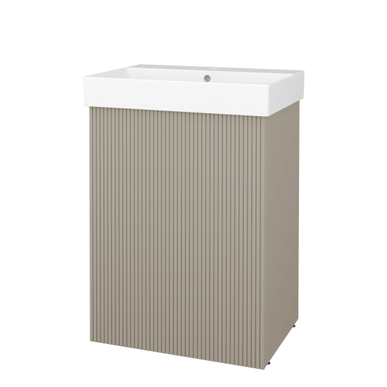 Skříňka pod umyvadlo FLOOR SUD 60  - L01 Bílá vysoký lesk - D23 Herkules - Levé - Ne