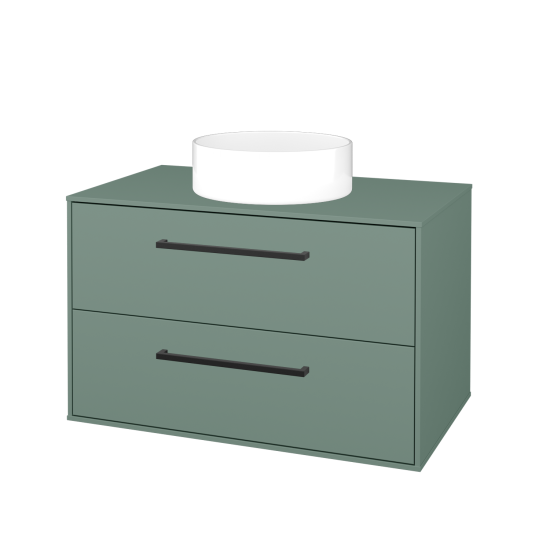 Skříňka pod umyvadlo KVADRO SZZ2 80  - M18 Mint mat - Úchytka T06 - M18 Mint mat - Ne
