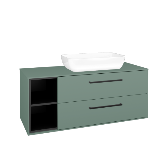 Skříňka pod umyvadlo KVADRO SZZ2O2L 120  - M18 Mint mat - Úchytka T06 - M18 Mint mat - Ne