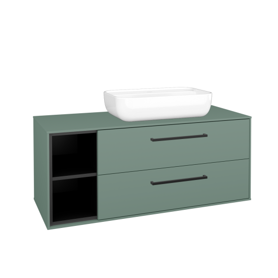 Skříňka pod umyvadlo KVADRO SZZ2O2L 120  - M18 Mint mat - Úchytka T06 - M18 Mint mat - Ne