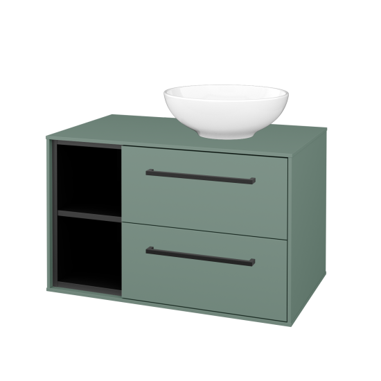 Skříňka pod umyvadlo KVADRO SZZ2O2L 80 (umyvadlo Nikolo 1) 