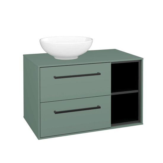 Skříňka pod umyvadlo KVADRO SZZ2O2P 80  - M18 Mint mat - Úchytka T06 - M18 Mint mat - Ne