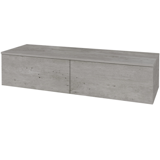 Skříňka pod umyvadlo MODULE SZZ12 140 (bez umyvadel)  - D01 Beton - D01 Beton - Ne