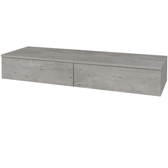 Skříňka pod umyvadlo MODULE SZZ2 140 (bez umyvadel)  - D01 Beton - D01 Beton - Ne