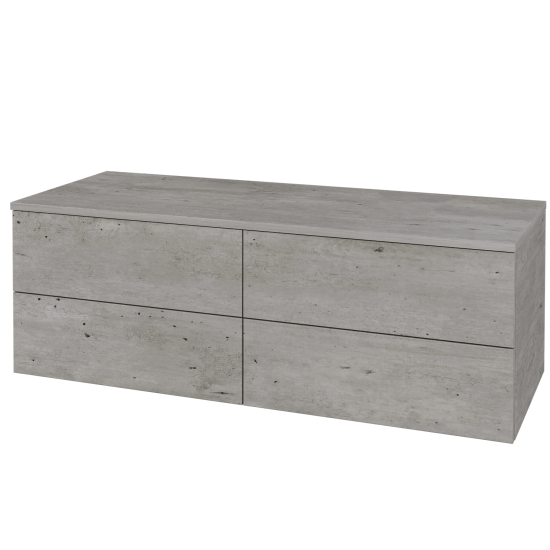 Skříňka pod umyvadlo MODULE SZZ4 120 (bez umyvadla)  - D01 Beton - D01 Beton - Levé - Ne