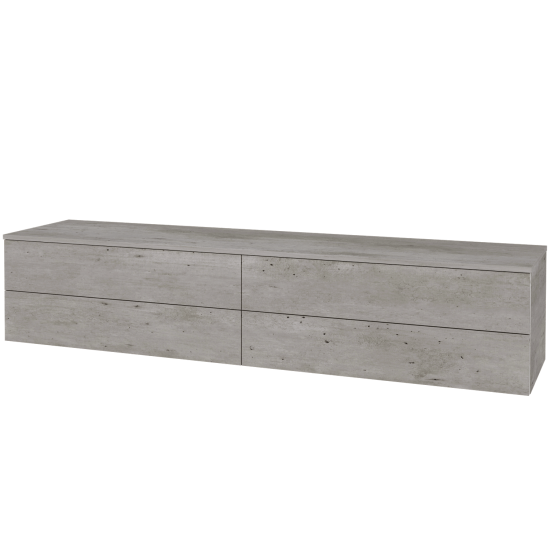 Skříňka pod umyvadlo MODULE SZZ4 200 (bez umyvadel)  - D01 Beton - D01 Beton - Ne