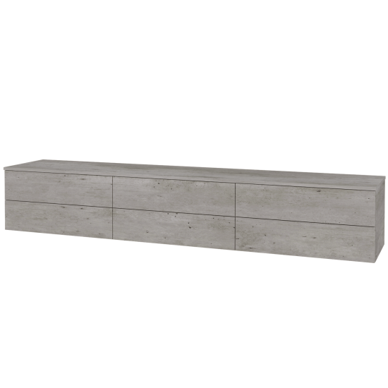 Skříňka pod umyvadlo MODULE SZZ6 240 (bez umyvadel)  - D01 Beton - D01 Beton - Levé + Pravé - Ne
