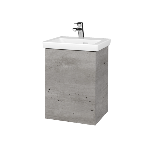 Skříňka pod umyvadlo Q MAX SZD 45 (pro umyvadlo Subway 3.0)  - D01 Beton - Úchytka T00 (bez úchytky) - D01 Beton - Levé