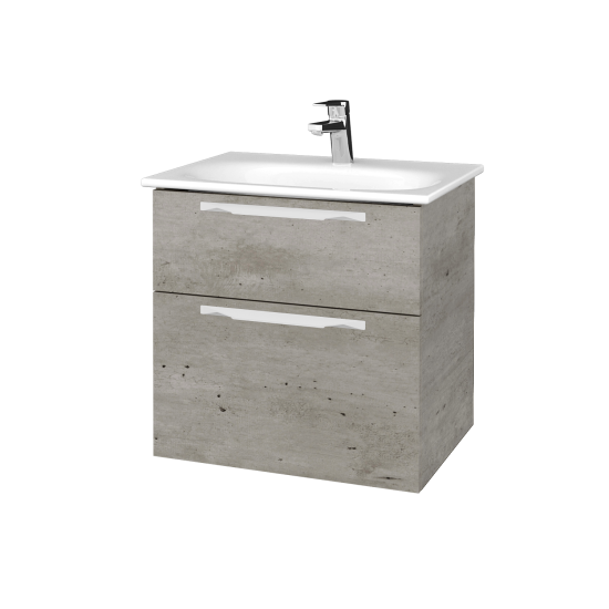 Skříňka pod umyvadlo Q MAX SZZ2 60 (pro umyvadlo Grohe Essence)  - D01 Beton - Úchytka T00 (bez úchytky) - D01 Beton