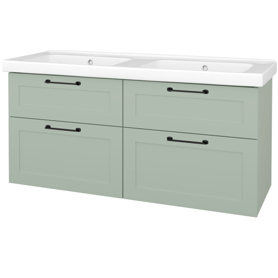 Umyvadlová skříňka PORTO SZZ4 125  - L20 Mint grey mat - L20 Mint grey vysoký lesk