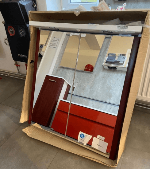 Výprodej 113 - Zrcadlová skříňka DREJA Plus GA 85 - folie MAHAGON 