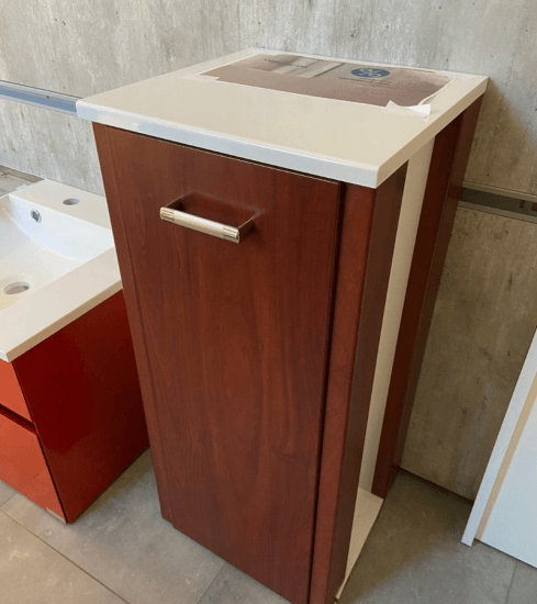 Výprodej 115 - Doplňková skříň SNZ 35 koš na prádlo - Mahagon 