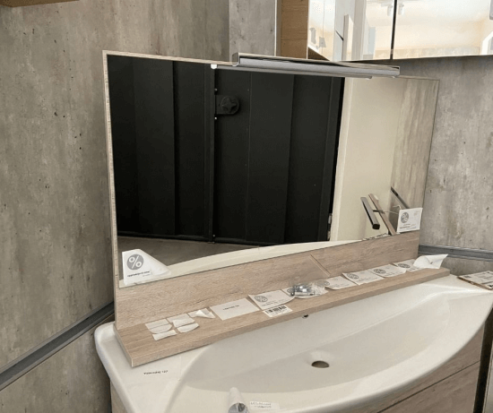 Výprodej 126 - Zrcadlo CLAUDIA ZCP 105 - D05 + OSVĚTLENÍ LUXOR, LED 500 mm 