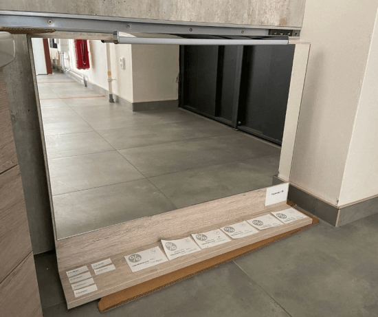 Výprodej 130 - Zrcadlo CLAUDIA ZCP 85 D05 + OSVĚTLENÍ LUXOR, LED 500 mm - oregon 