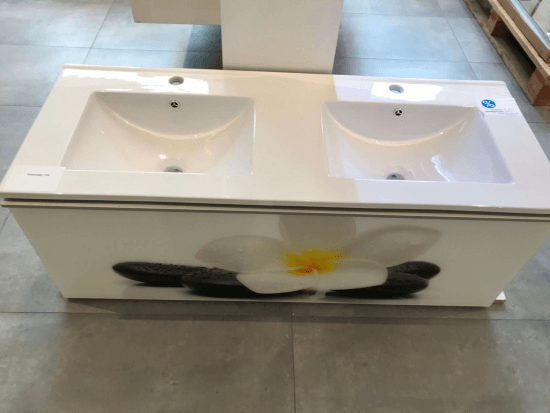 Výprodej 133 - IMAGE SZ 120, LILIE+Umyvadlo ASA SLIM 120 keramické - BÍLÉ 