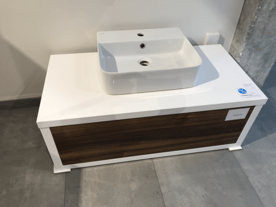 Výprodej 137 - Umyvadlová skříňka STORM SZZ 100 L01/Ořech + umyvadlo Joy 3 