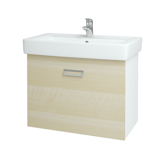 Výprodej 223 - umyvadlová skříňka Q MONO 80 Bílá lesk/Bříza + um. Q 80 