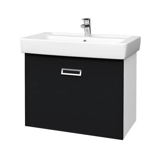 Výprodej 226 - umyvadlová skříňka Q MONO 80 Černá lesk + um. Q 80 