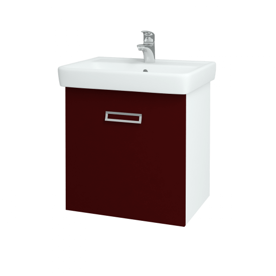 Výprodej 229 - umyvadlová skříňka Q MONO 60 Červená vysoký lesk + um. Q 60 