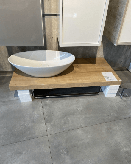 Výprodej 253 - Umyvadlová deska DPU 100 v dekoru Nebraska s umyvadlem Triumph 