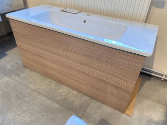 Výprodej 316 - umyvadlová skříňka GIO SZZ2 120 - D03/D03 + um. Euphoria 120 s 1 otvorem 