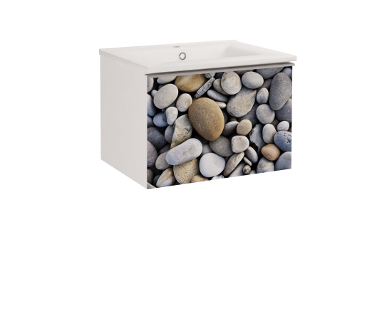 Výprodej 347 - Koupelnová skříňka IMAGE SZZ 60 - kámen + umyvadlo Slim 60 