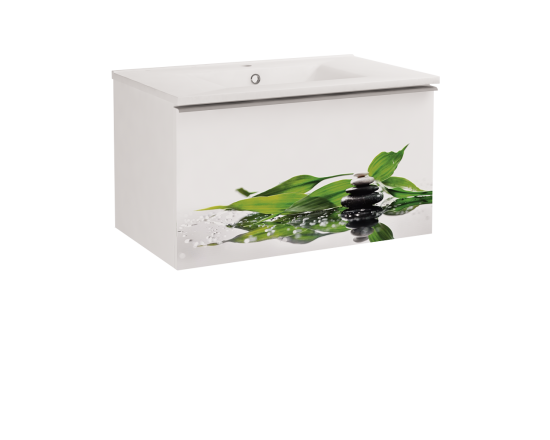 Výprodej 349 - Umyvadlová skříňka IMAGE SZZ 75 Bambus + umyvadlo Slim 75 