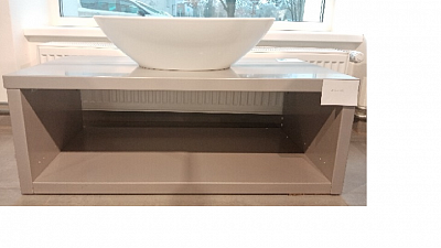 Výprodej 36 - Koupelnová skříňka STORM SZZ 100 IND/Stříbrná + Umyvadlo MyJoys JOY 