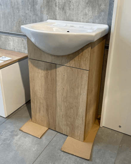 Výprodej 381 - Um. skříňka PLUTO SZD2 50 - NEBRASKA D15 + Umyvadlo ASA APOLO 50 keramické - BÍLÉ 