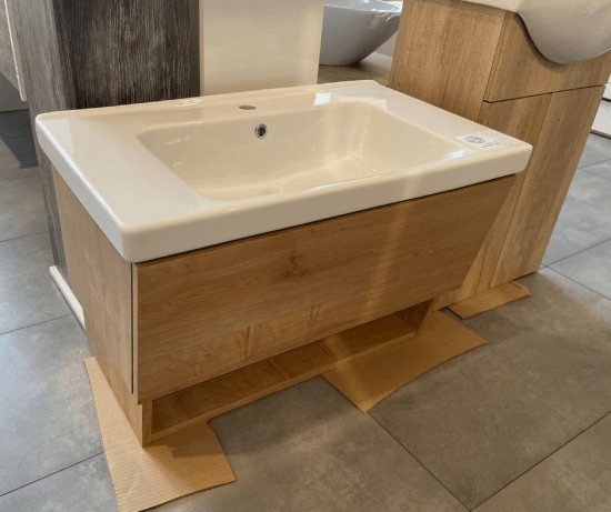 Výprodej 415 - umyvadlová skříňka INVENCE SZZO 80 (Arlington) + um. Harmonia 80 