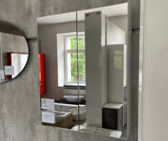 Výprodej 429 - zrcadlová skříňka PREMIUM GA2E 60 BÍLÁ LESK 