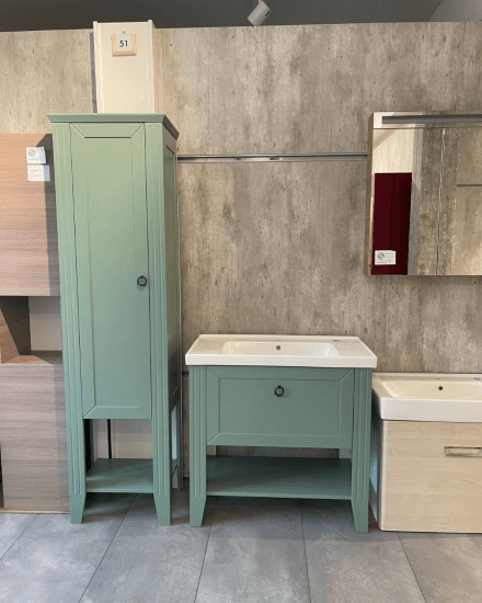 Výprodej 461 - Koupelnový set ANTIK (um. skříňka + umyvadlo + vysoká skříň + zrcadlo) 