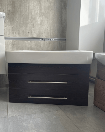 Výprodej 467 - Umyvadlová skříňka Q ZÁSUVKOVÉ SZZ2 80 - D07 Wenge, T02 + um. Q 80 