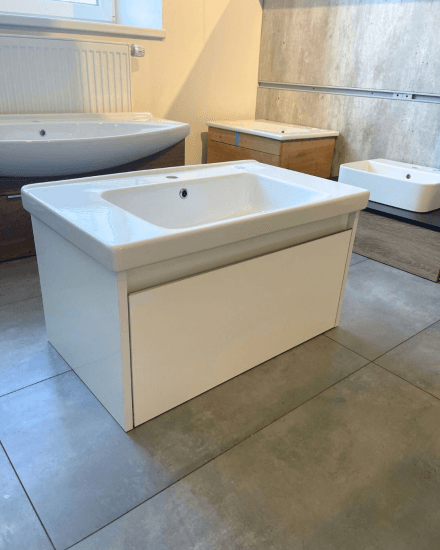 Výprodej 506 - umyvadlová skříňka BONO SZZ 80 (N01/N01) + um. Harmonia 80 