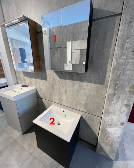 Výprodej 507 - koupelnový set um. skříňka SZZ2 60 + galerka GA2 60 