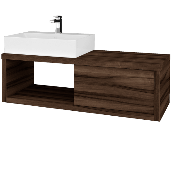 Výprodej 521 - Umyvadlová skříňka STORM SZZO 120 - D06/D06, L + umyvadlo Kube  - 