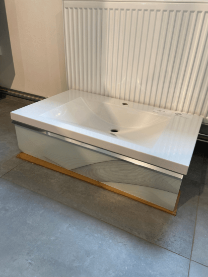 Výprodej 65 - Umyvadlová skříňka Galaxy SZZ N01/sklo vč. umyvadla. 
