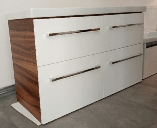 Výprodej 96 - BIG INN 125 sp. skříň, 4Z -COMBI [CS2/PG2]-D06/L01 vč.umyvadla  MyJyos Harmonia/Norm 125/2 [U013] 