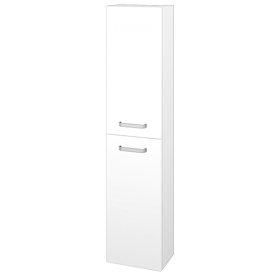 Vysoká skříň DOOR SV1D2 35  - N01 Bílá lesk - Úchytka T01 - Levé