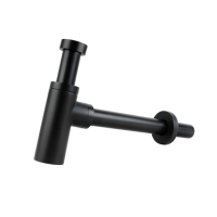 Kulatý sifon DN32 - černá mat 