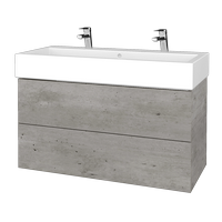 Umyvadlová skříňka VARIANTE SZZ2 100 pro umyvadlo Duravit Vero se 2 otvory pro baterii