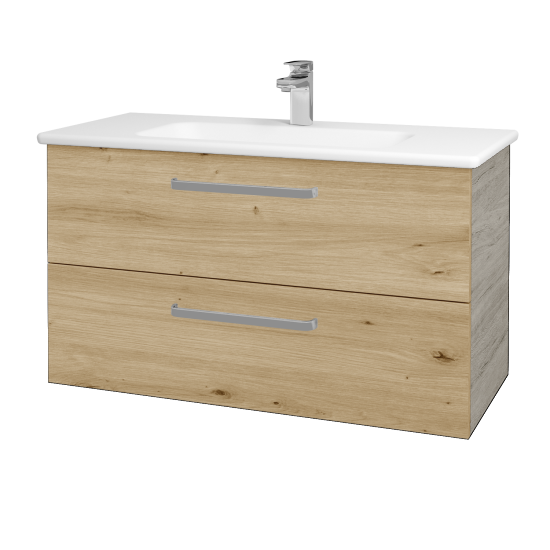 Umyvadlová skříňka GIO SZZ2 100  - D05 Oregon - Úchytka T01 - D22 Karamel