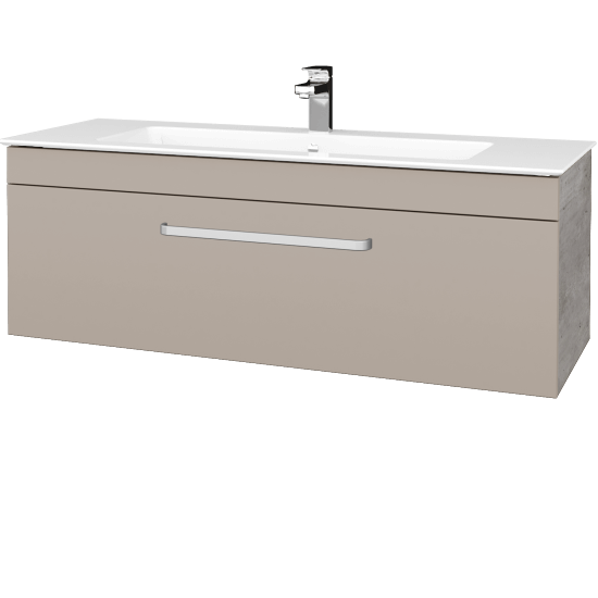 Umyvadlová skříňka ASTON SZZ 120  - D01 Beton - Úchytka T01 - N07 Stone