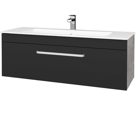 Umyvadlová skříňka ASTON SZZ 120  - D01 Beton - Úchytka T01 - N03 Graphite