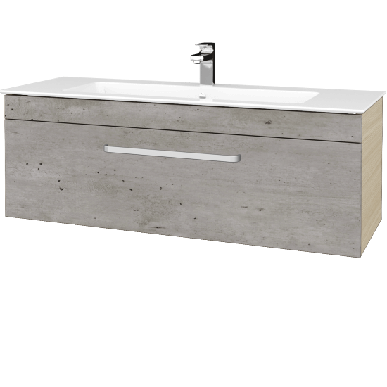 Umyvadlová skříňka ASTON SZZ 120  - D04 Dub - Úchytka T01 - D01 Beton
