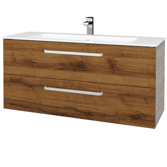 Umyvadlová skříňka GIO SZZ2 120  - D05 Oregon - Úchytka T01 - D27 Cognac