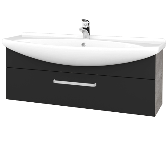 Koupelnová skříňka TAKE IT SZZ 120  - D01 Beton - Úchytka T01 - N03 Graphite